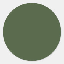 With Nothing On It Except Color - Olive Green Round Sticker