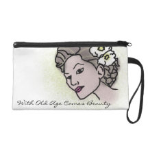 With Old age comes beauty Matte lady bag Wristlet