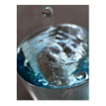 With one drop arriving in glass postcards