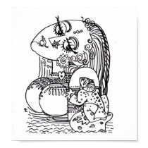 with saraswati - sketch by hvsrao, jaydev posters