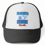 With Stupid Hand Pointing Design Trucker Hats