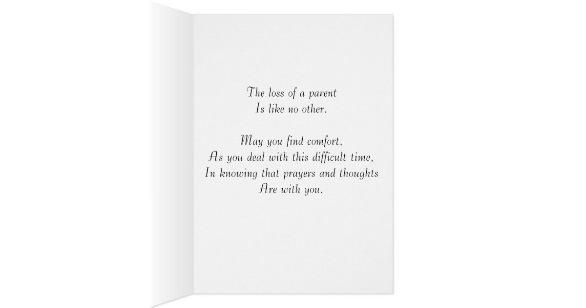 With Sympathy For The Loss Of Your Father Card Zazzle 