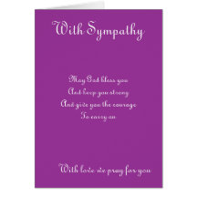 With sympathy greeting cards