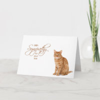 With Sympathy - loss of cat Greeting Card