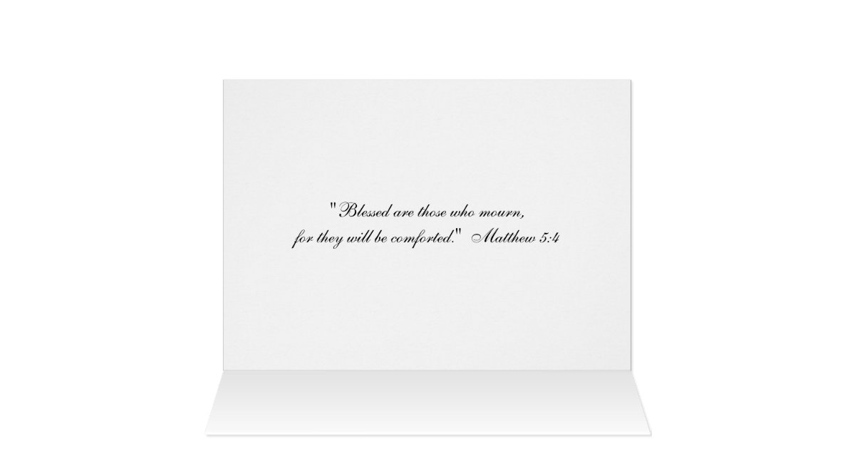 With Sympathy on loss of FatherFlower+Scripture Card Zazzle