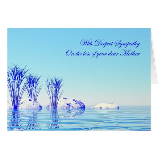 With sympathy on loss of mother greeting card | Zazzle