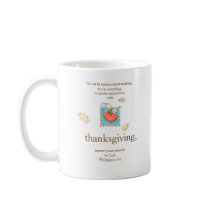 With Thanksgiving mugs