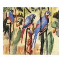 With the Parrots I by August Macke posters