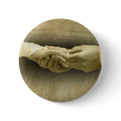 With this Ring, Romantic Vintage Wedding Love Pinback Buttons