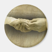 With this Ring, Romantic Vintage Wedding Love Fridge Magnet