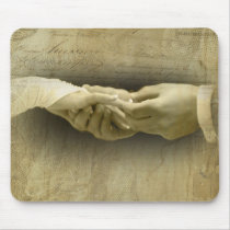 With this Ring, Romantic Vintage Wedding Love Mouse Pads