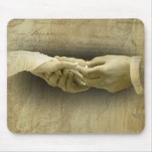 With this Ring, Romantic Vintage Wedding Love Mouse Pads