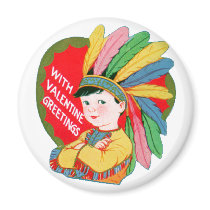 With Valentine Greetings magnets