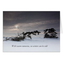 With warm memories no winter can be cold cards