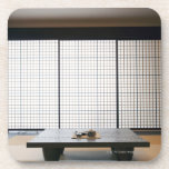 with wooden table and modern style tatami : beverage coaster