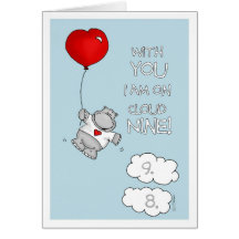 With you I am on cloud nine - Valentine' Day Card