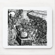 "Without Bread, Land, or Money, the Laborer Flees Mouse Pad