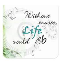Without Music, Life Would Bb... Stickers