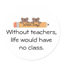 Without teachers, stickers by Just2Cute Without teachers, stickers