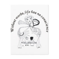 Without Words, Life has nos conscience postcards by naranjay Without Words, Life has nos conscience postcards