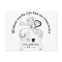 Without Words, Life has nos conscience postcards by naranjay Without Words, Life has nos conscience postcards