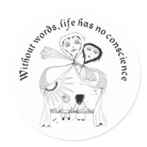 Without Words, Life has nos conscience stickers by naranjay Without Words, Life has nos conscience stickers