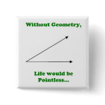 Withouth Geometry, Life would be Pointless. Pinback Buttons