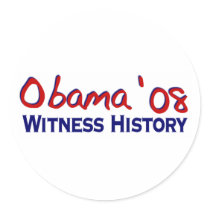 Witness History Obama 08 stickers by worldsfair Witness History Obama 08 stickers