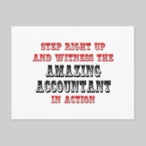 Witness The Amazing Accountant In Action Post Cards