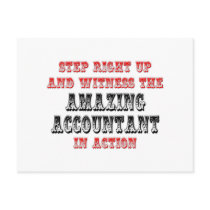 Witness The Amazing Accountant In Action Post Cards