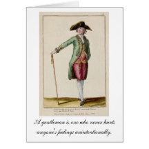 Witty 18th Century Gentleman's card