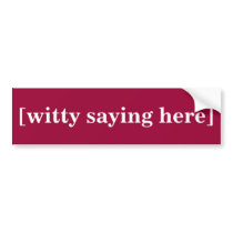 Witty bumper sticker...
