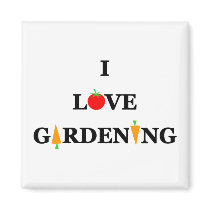 Witty I LOVE GARDENING Fridge magnets