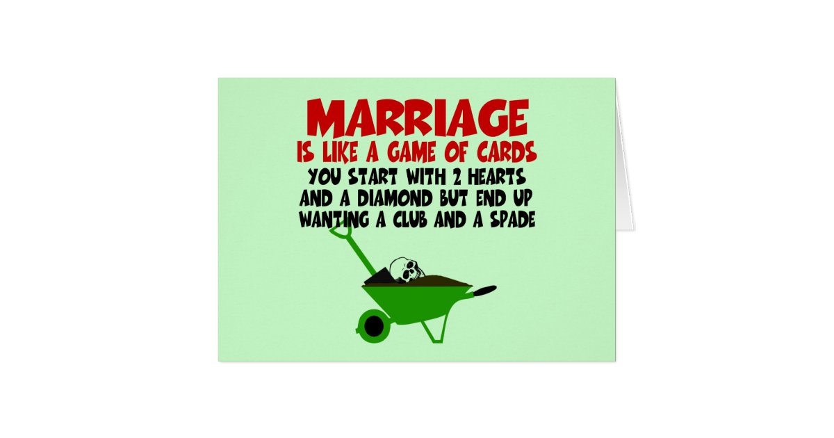 Witty marriage slogan card Zazzle