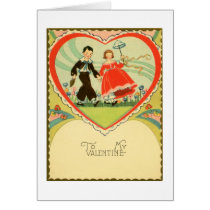 Witty & Pretty Charming Vintage Valentine (Blank) cards