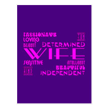 Wives Wedding Anniversary Birthday Party Qualities Postcards