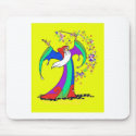 Wizard casting colorful magic spells with wand. mousepads by lydiaismail Wizard casting colorful magic spells with wand. mousepads