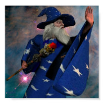 Wizard in Blue posters