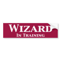 Wizard In Training Gifts bumper stickers by Funny_Gifts Wizard In Training Gifts bumper stickers