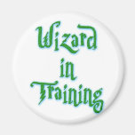 Wizard in Training green Refrigerator Magnets