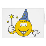 Wizard  Smiley Face Cards