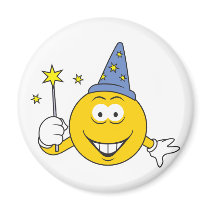 Wizard Smiley Face magnets by doonidesigns Wizard Smiley Face magnets