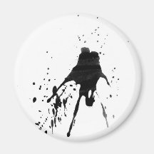 WJ work out design black splash Refrigerator Magnet