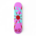 Wl Pink Flower Skateboard by worshiploud Wl Pink Flower Skateboard