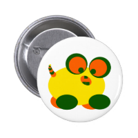 Wobble Monster Pinback Button