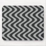 Wobbly Waves (Black/Grey) mousepads
