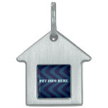 Wobbly Waves (Blue/Blue) Pet Name Tag