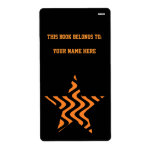 Wobbly Waves (Orange/Black) Star Shipping Label