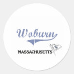 Woburn Massachusetts City Classic Round Sticker