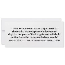 Woe To Those Who Make Unjust Laws Isaiah 10:1-2 Personalized Announcements